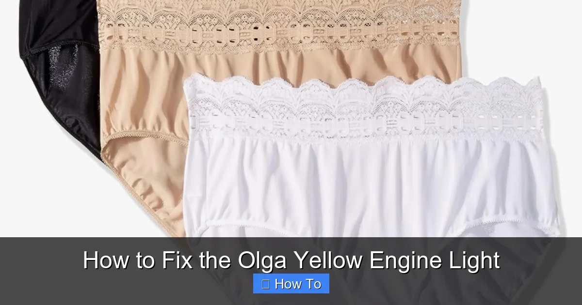 How to Fix the Olga Yellow Engine Light