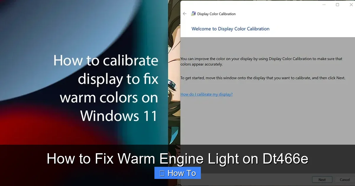 How to Fix Warm Engine Light on Dt466e