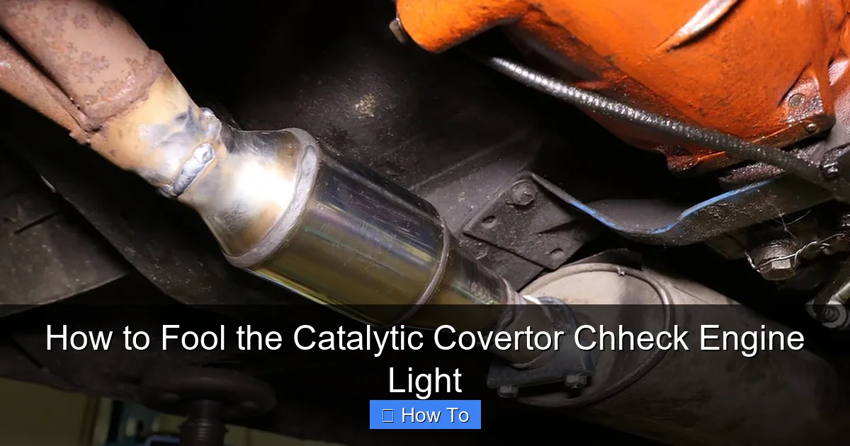 How to Fool the Catalytic Covertor Chheck Engine Light