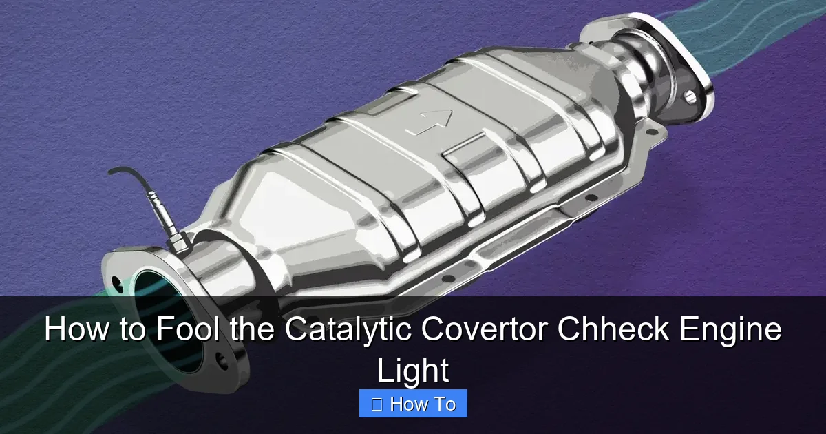 How to Fool the Catalytic Covertor Chheck Engine Light