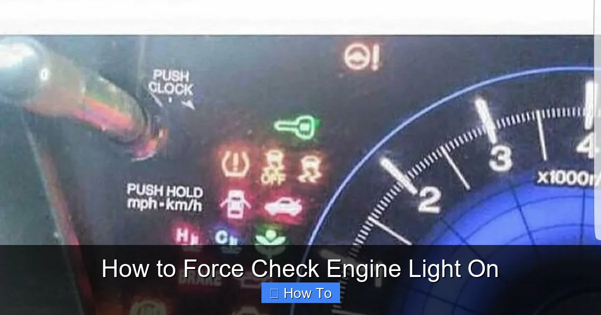 How to Force Check Engine Light On