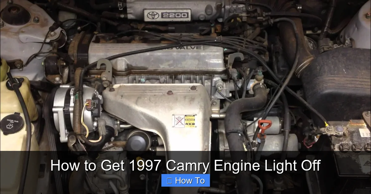 How to Get 1997 Camry Engine Light Off