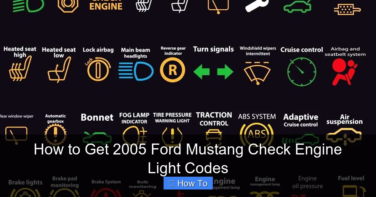 How to Get 2005 Ford Mustang Check Engine Light Codes