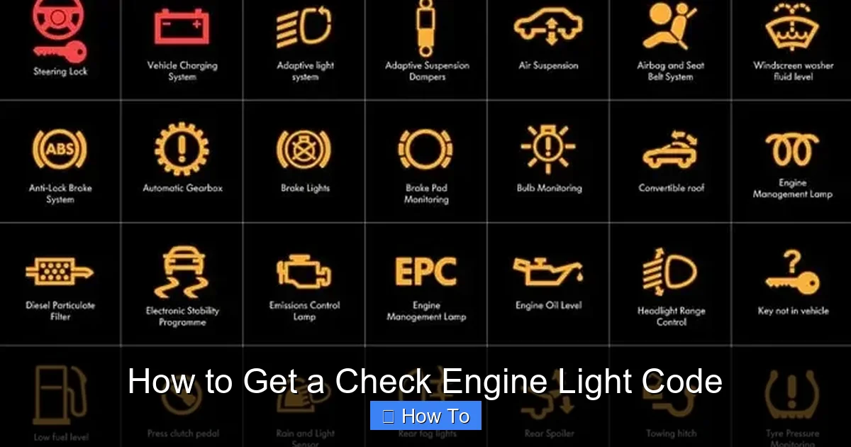 How to Get a Check Engine Light Code