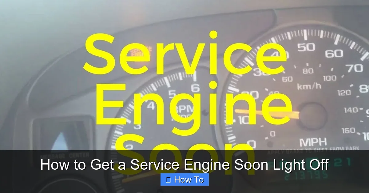 How to Get a Service Engine Soon Light Off