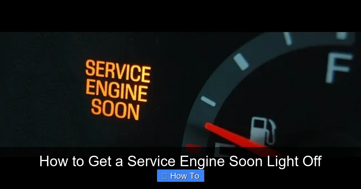 How to Get a Service Engine Soon Light Off