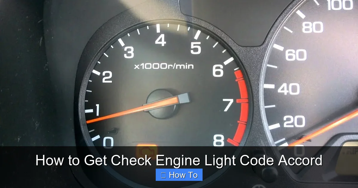 How to Get Check Engine Light Code Accord