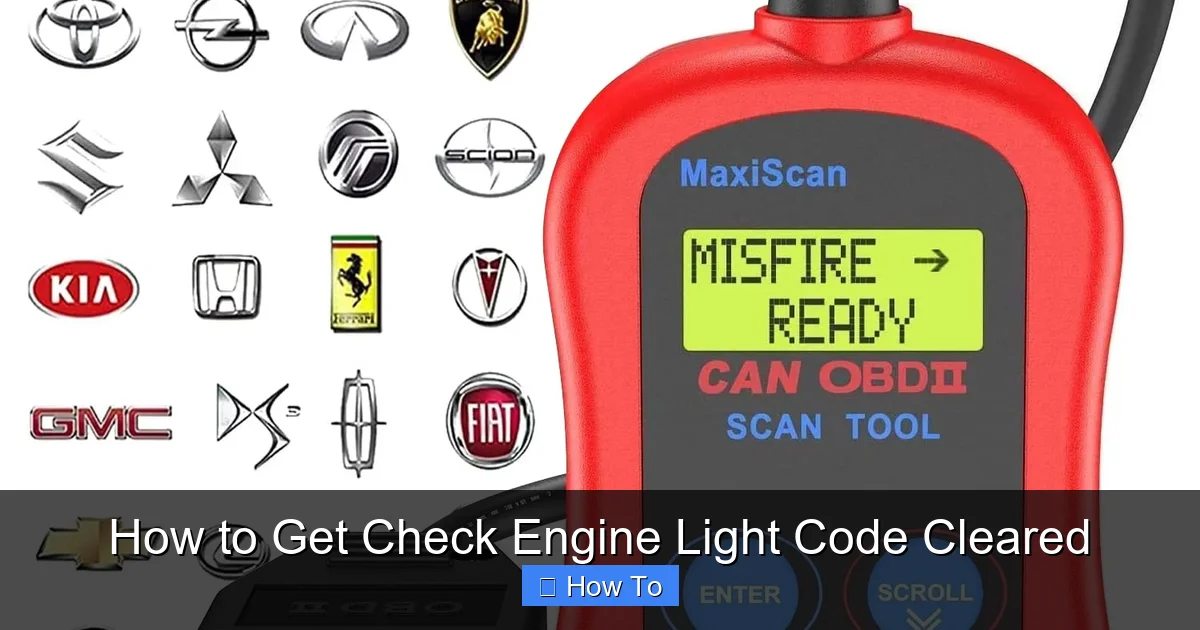 How to Get Check Engine Light Code Cleared