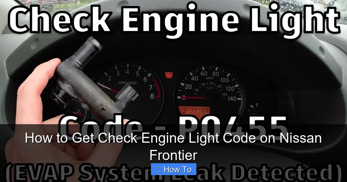 How to Get Check Engine Light Code on Nissan Frontier