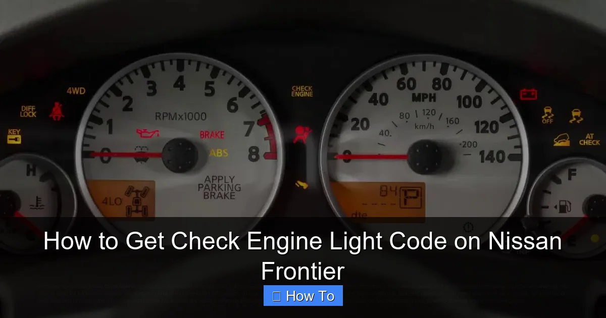 How to Get Check Engine Light Code on Nissan Frontier