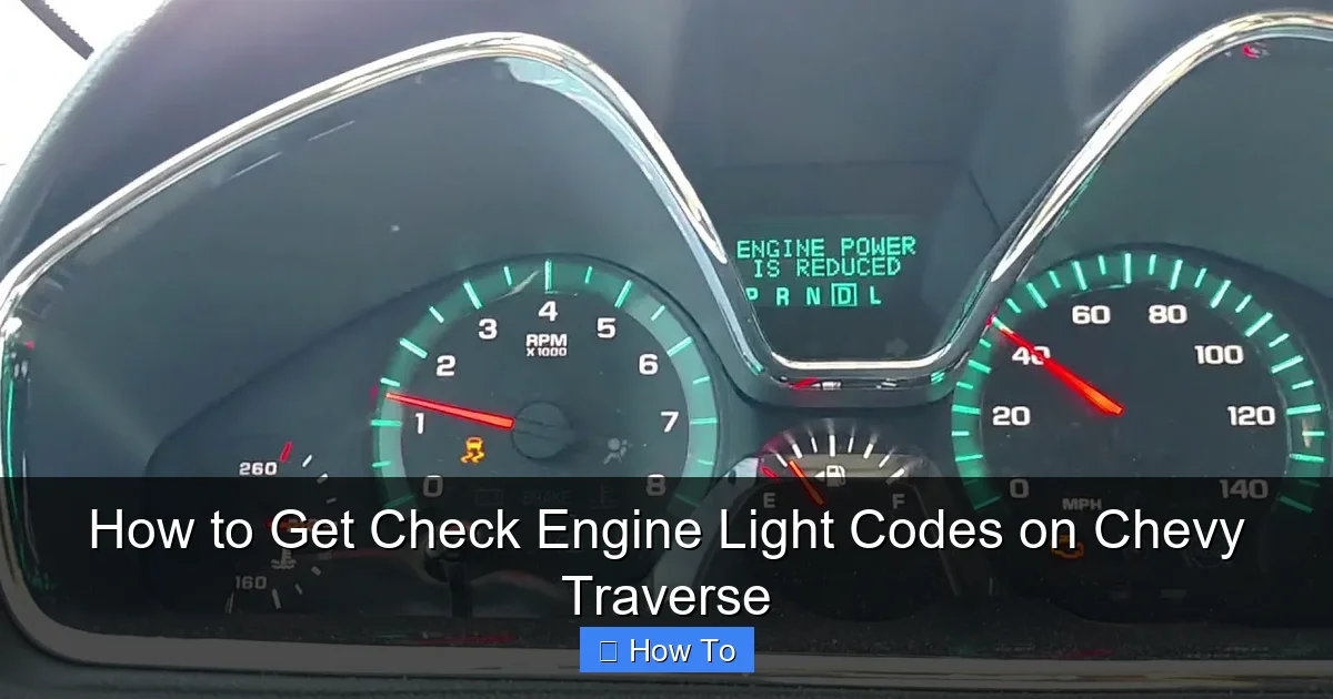 How to Get Check Engine Light Codes on Chevy Traverse