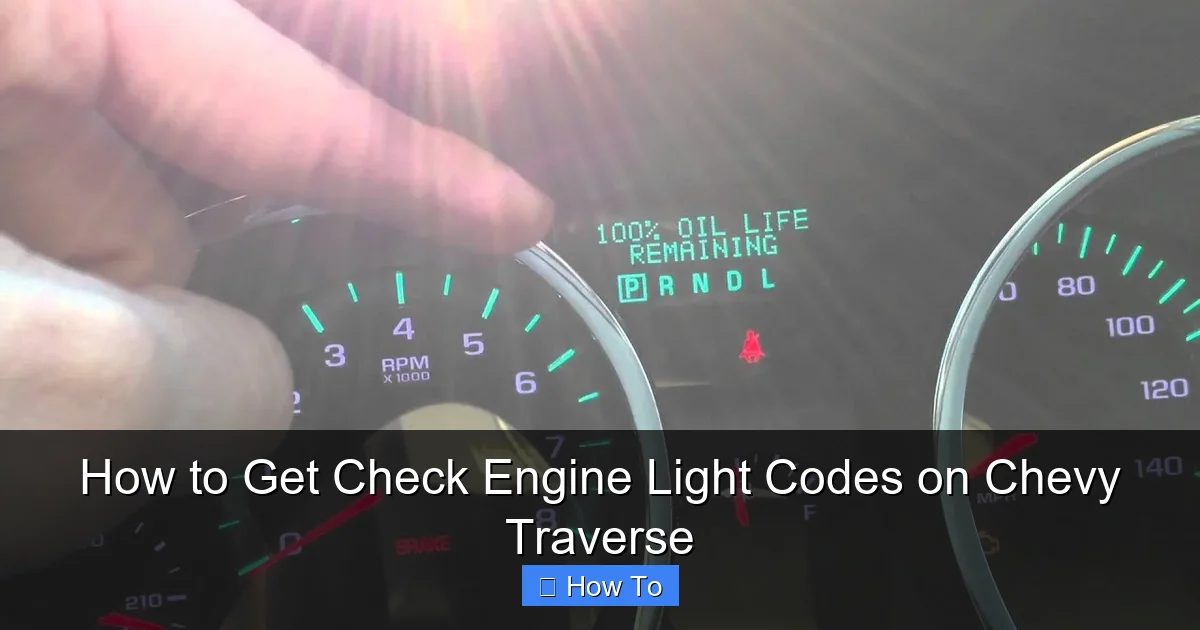How to Get Check Engine Light Codes on Chevy Traverse