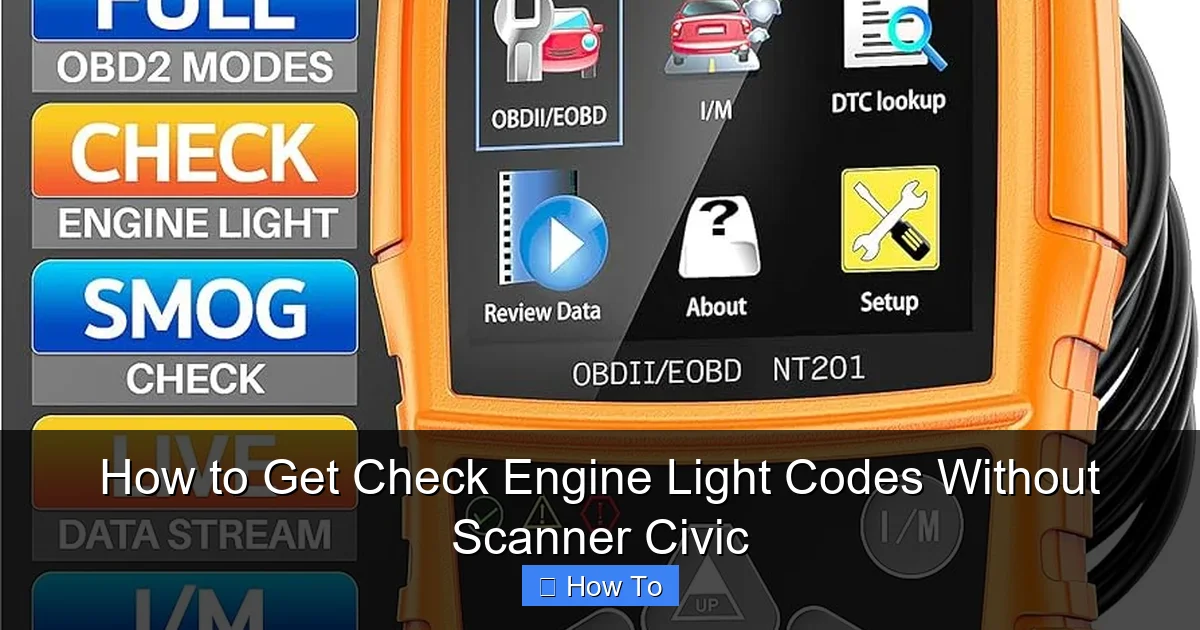 How to Get Check Engine Light Codes Without Scanner Civic