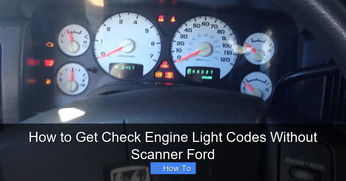 How to Get Check Engine Light Codes Without Scanner Ford