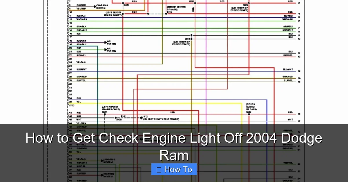 How to Get Check Engine Light Off 2004 Dodge Ram