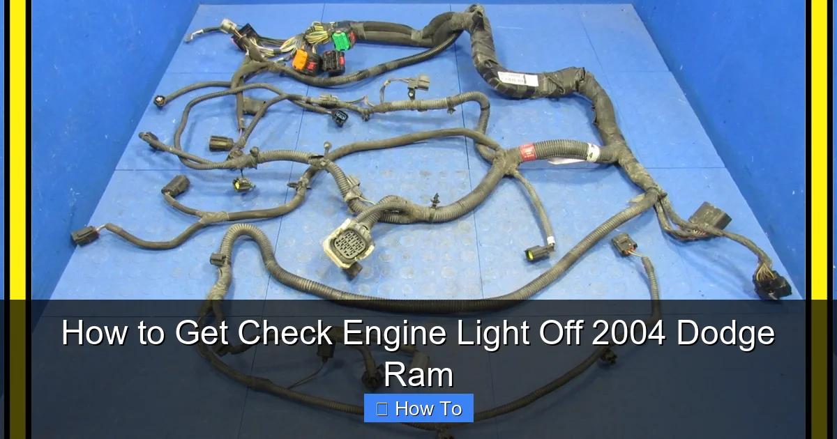 How to Get Check Engine Light Off 2004 Dodge Ram