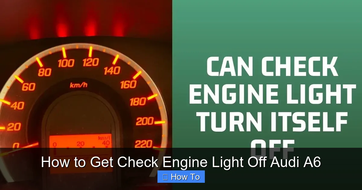 How to Get Check Engine Light Off Audi A6