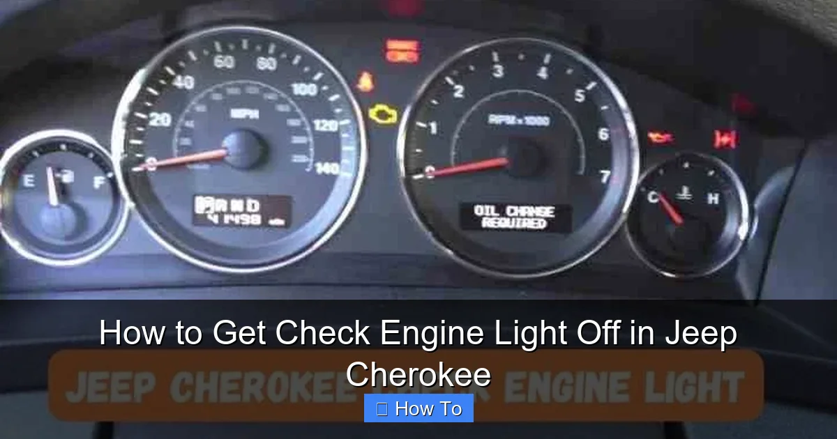 How to Get Check Engine Light Off in Jeep Cherokee
