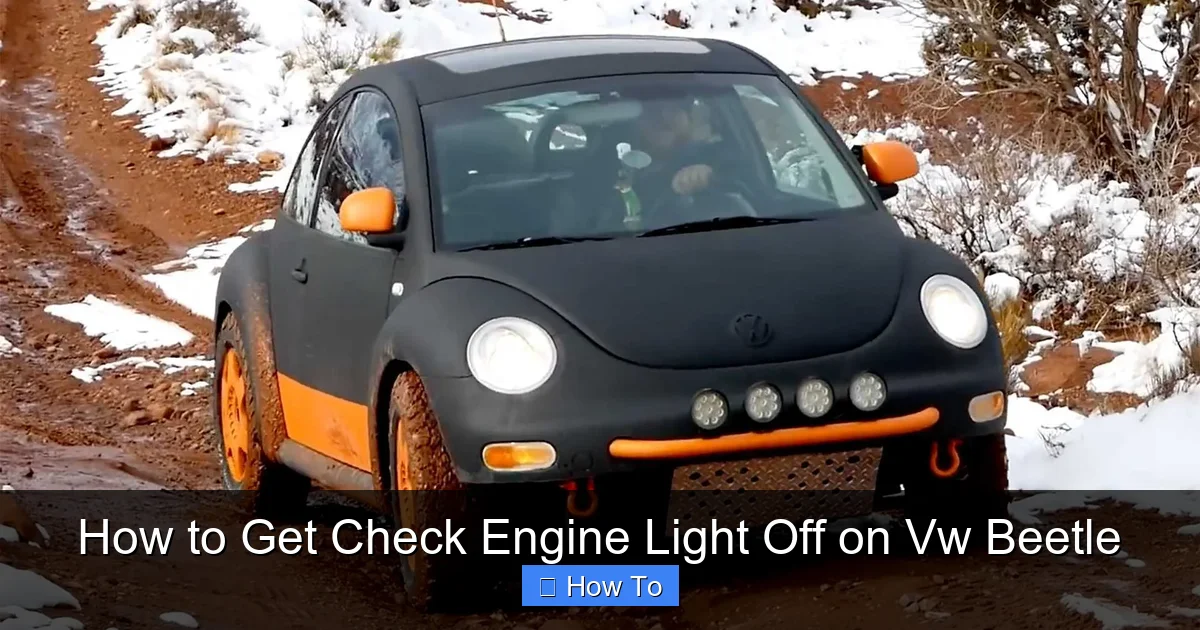 How to Get Check Engine Light Off on Vw Beetle