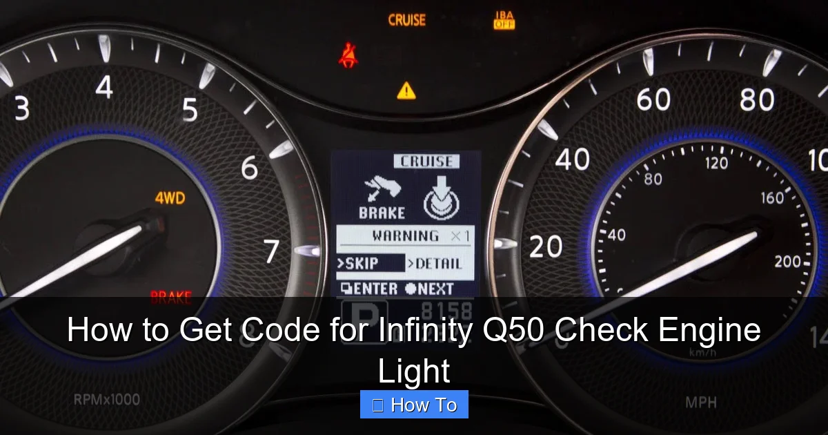 How to Get Code for Infinity Q50 Check Engine Light