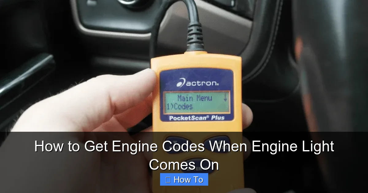 How to Get Engine Codes When Engine Light Comes On