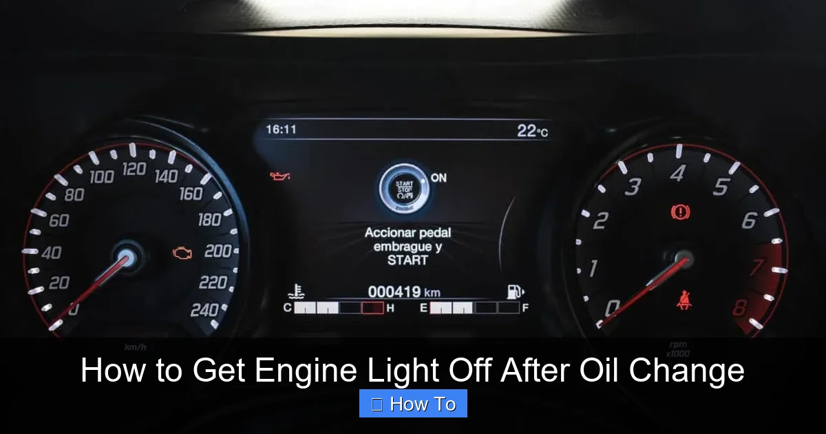 How to Get Engine Light Off After Oil Change