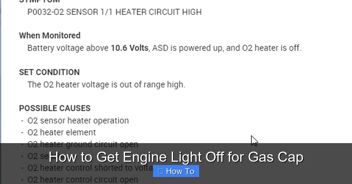 How to Get Engine Light Off for Gas Cap
