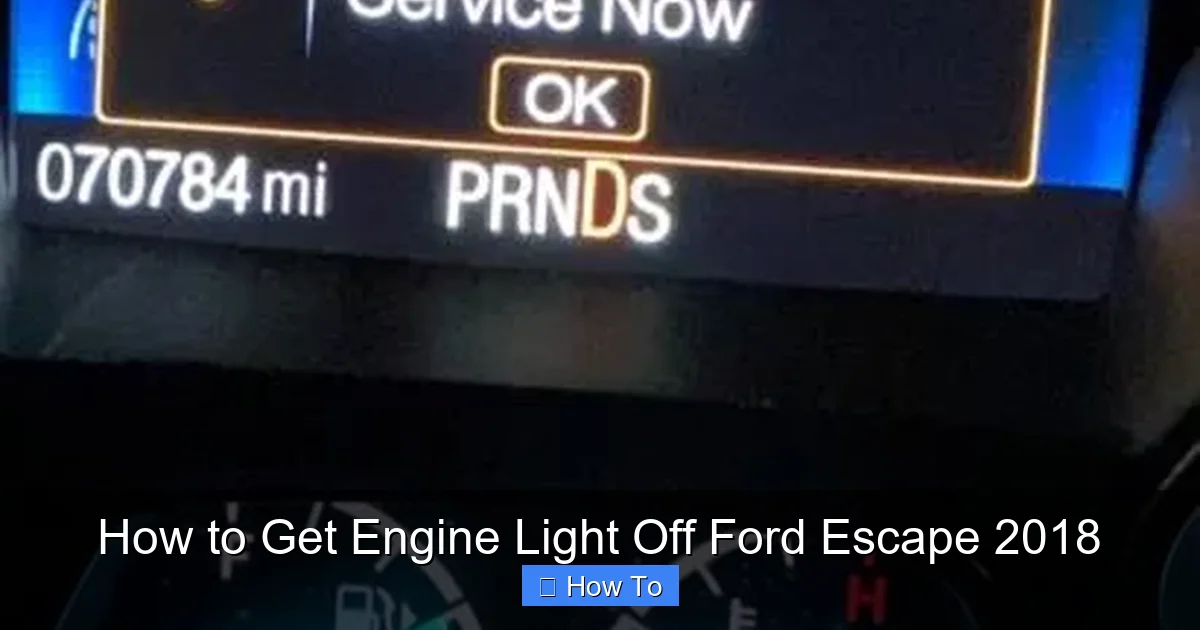 How to Get Engine Light Off Ford Escape 2018