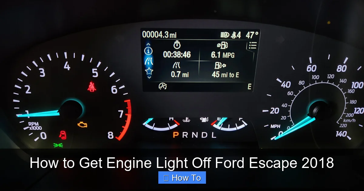 How to Get Engine Light Off Ford Escape 2018