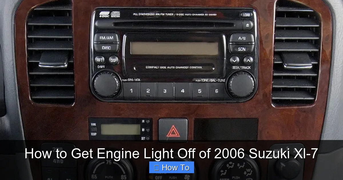 How to Get Engine Light Off of 2006 Suzuki Xl-7