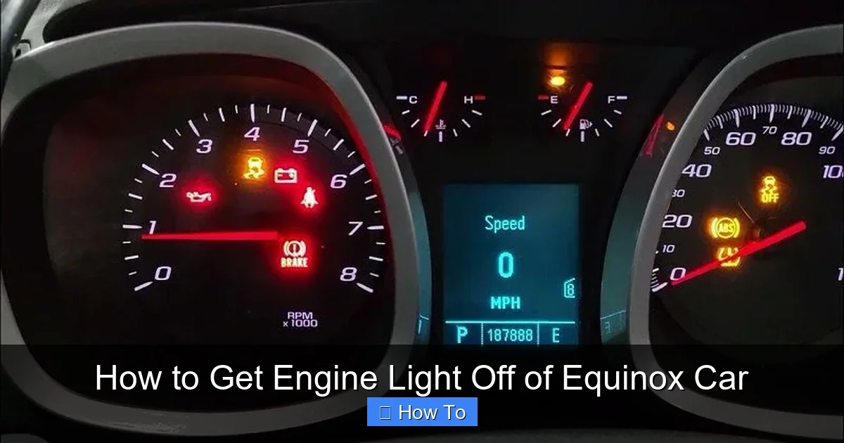 How to Get Engine Light Off of Equinox Car