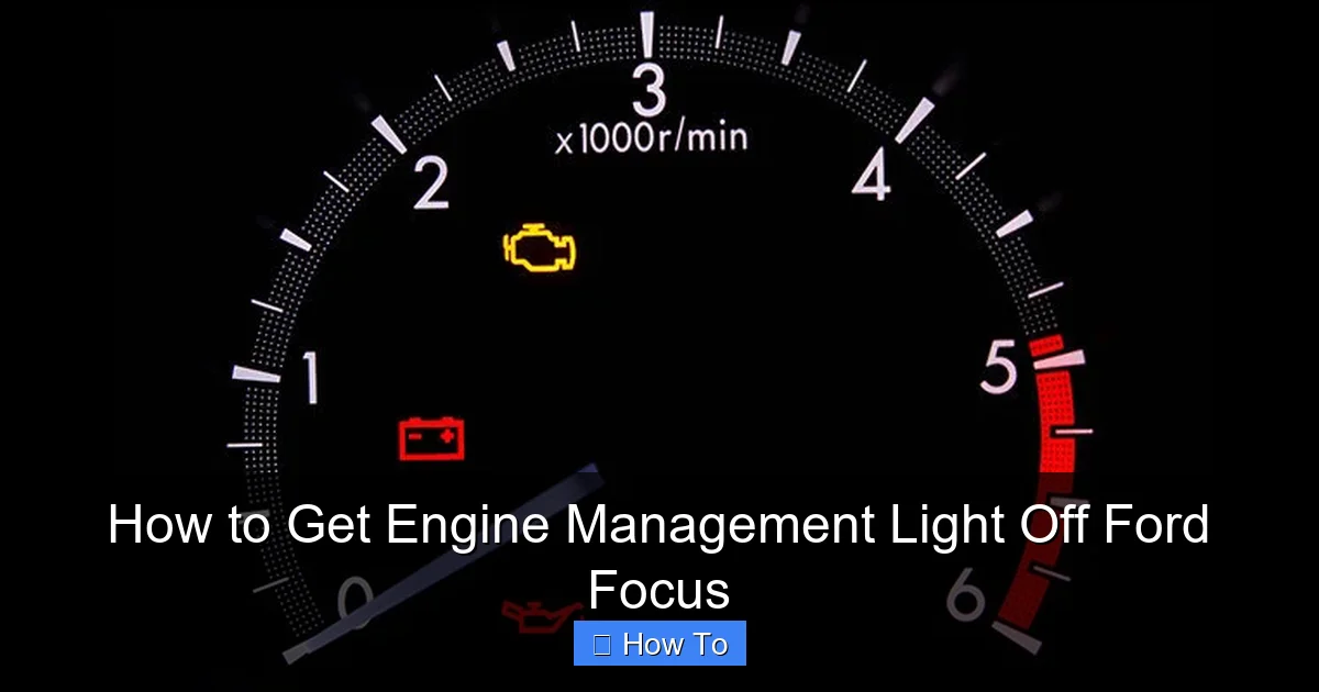 How to Get Engine Management Light Off Ford Focus