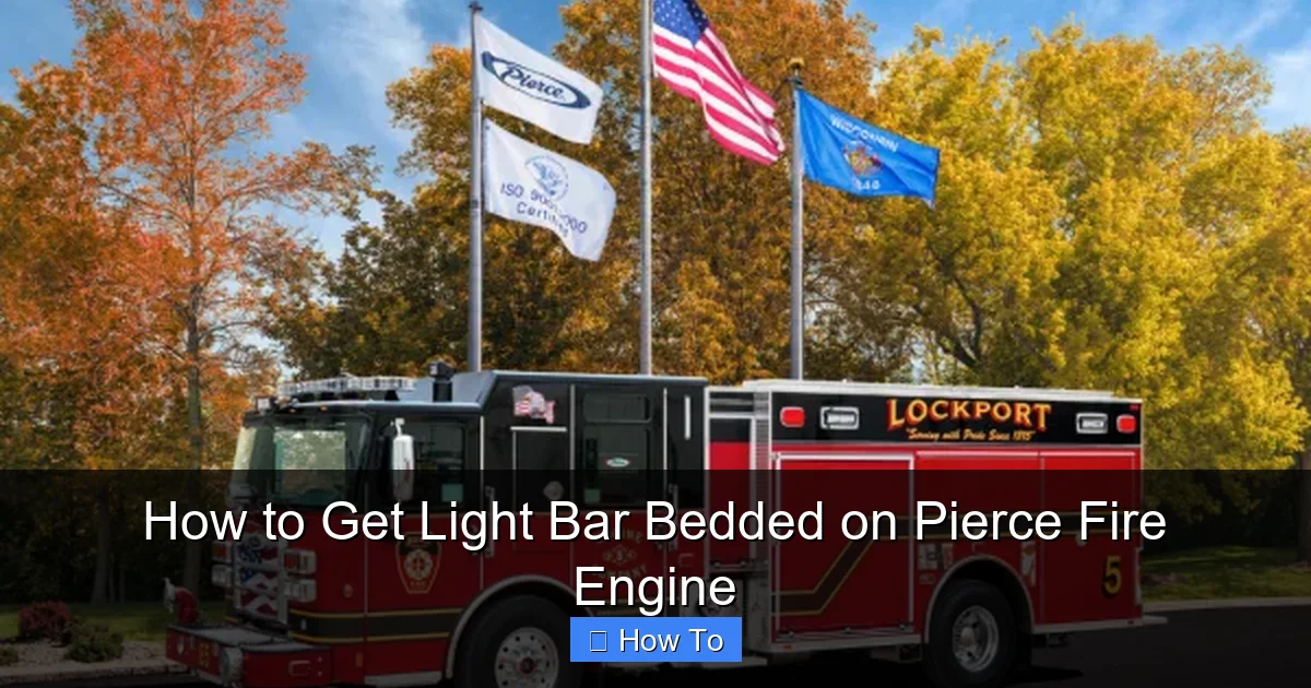 How to Get Light Bar Bedded on Pierce Fire Engine