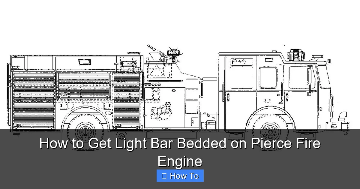 How to Get Light Bar Bedded on Pierce Fire Engine