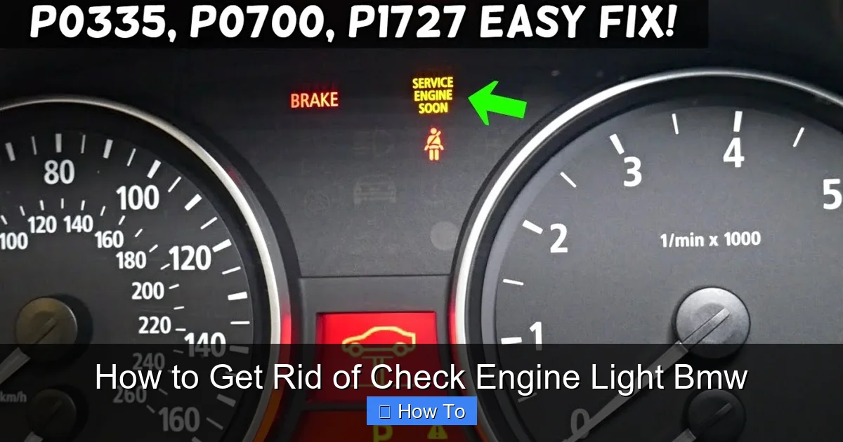 How to Get Rid of Check Engine Light Bmw