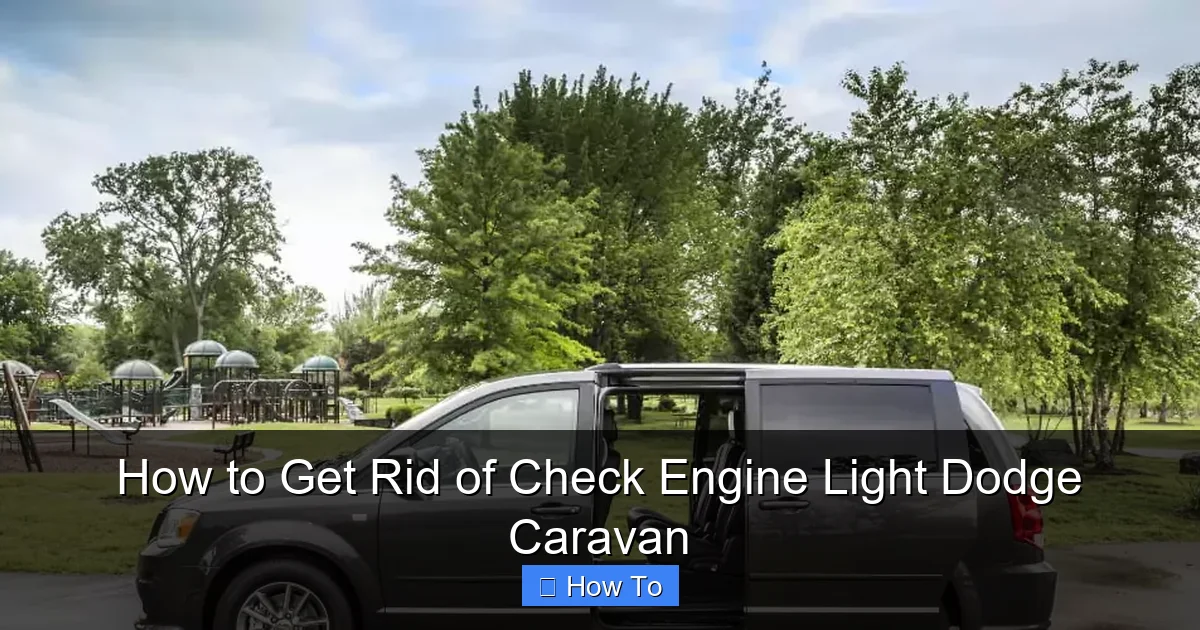How to Get Rid of Check Engine Light Dodge Caravan