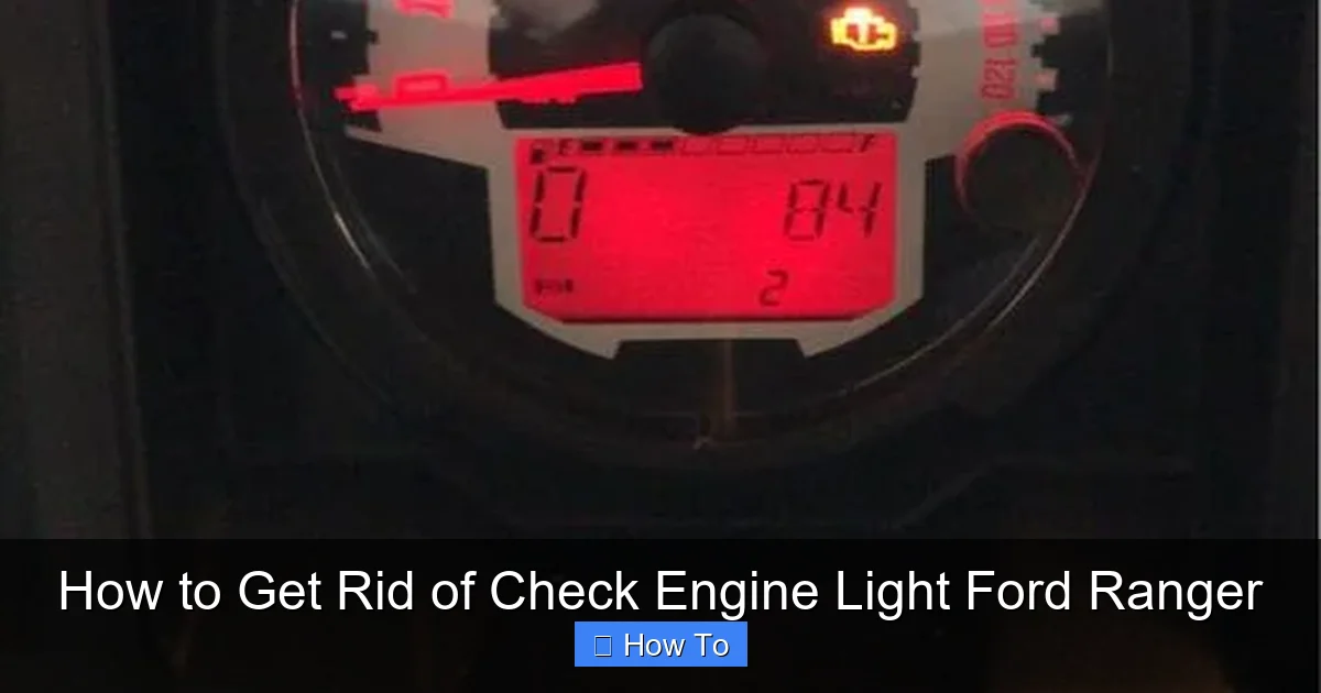 How to Get Rid of Check Engine Light Ford Ranger