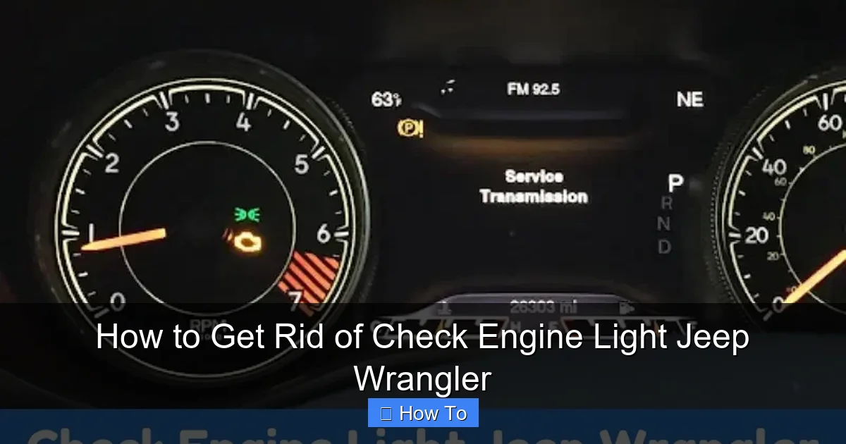 How to Get Rid of Check Engine Light Jeep Wrangler