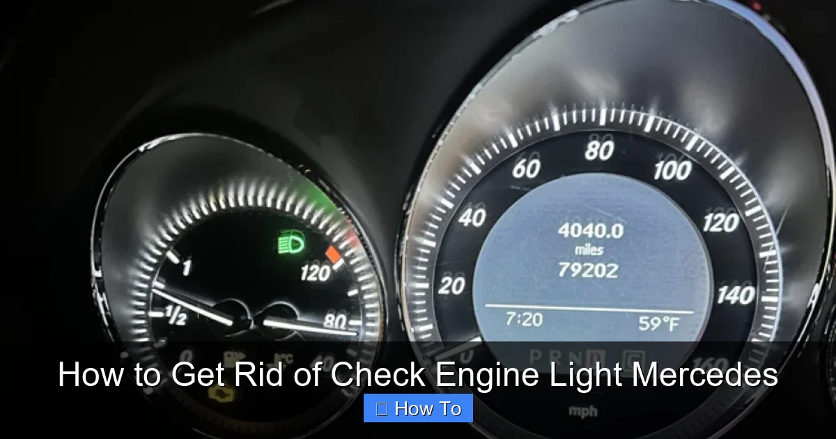 How to Get Rid of Check Engine Light Mercedes