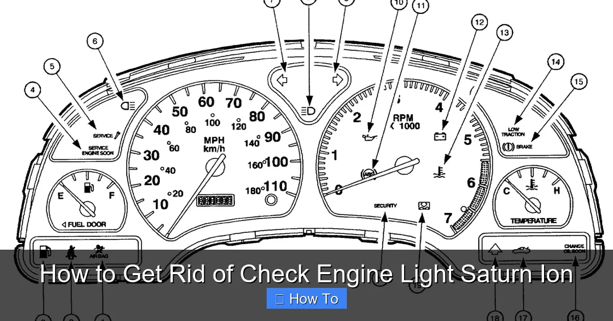 How to Get Rid of Check Engine Light Saturn Ion