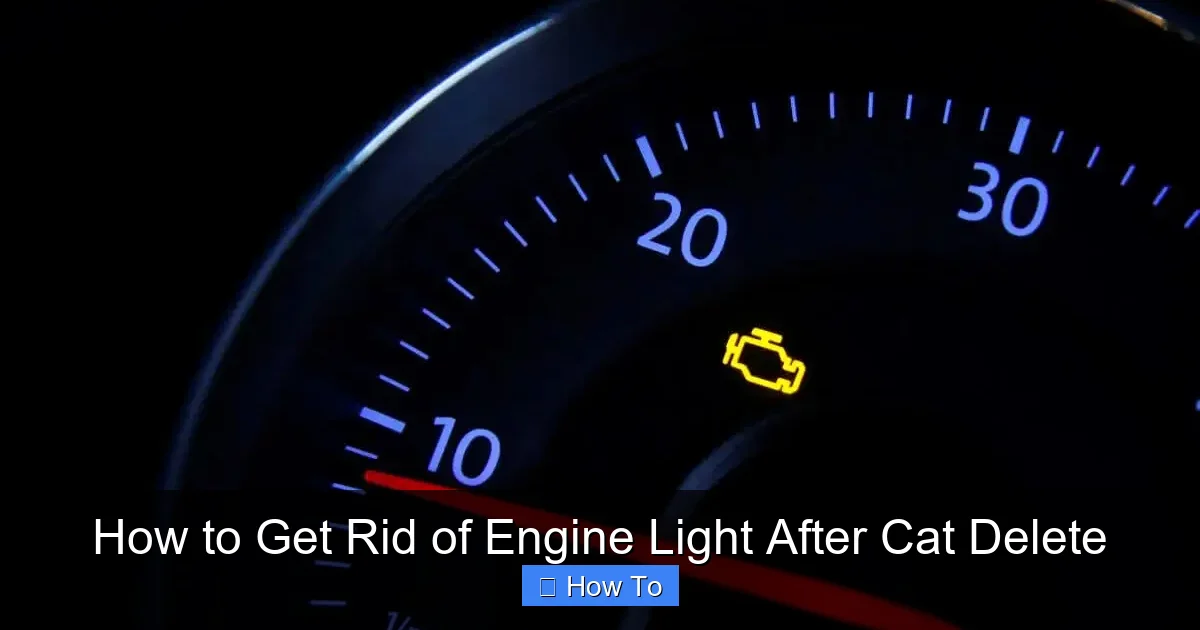 How to Get Rid of Engine Light After Cat Delete