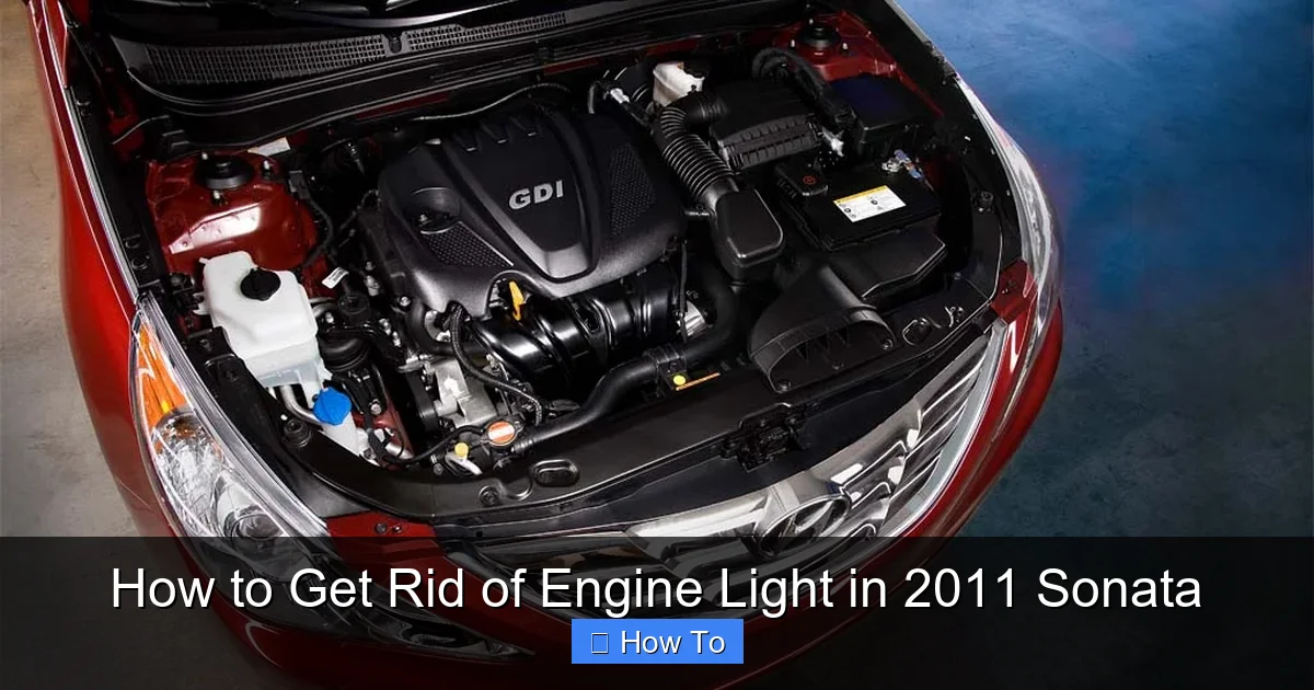 How to Get Rid of Engine Light in 2011 Sonata