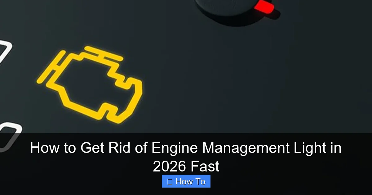How to Get Rid of Engine Management Light in 2026 Fast