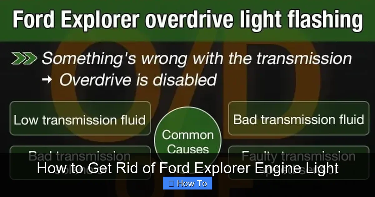 How to Get Rid of Ford Explorer Engine Light