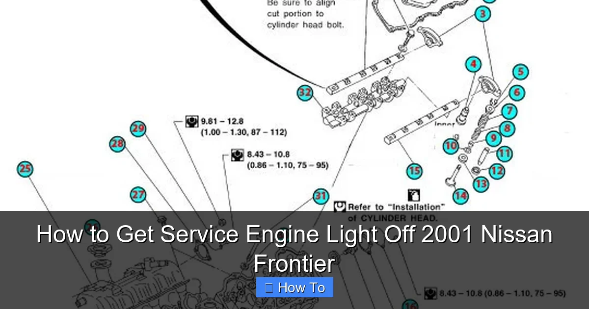 How to Get Service Engine Light Off 2001 Nissan Frontier