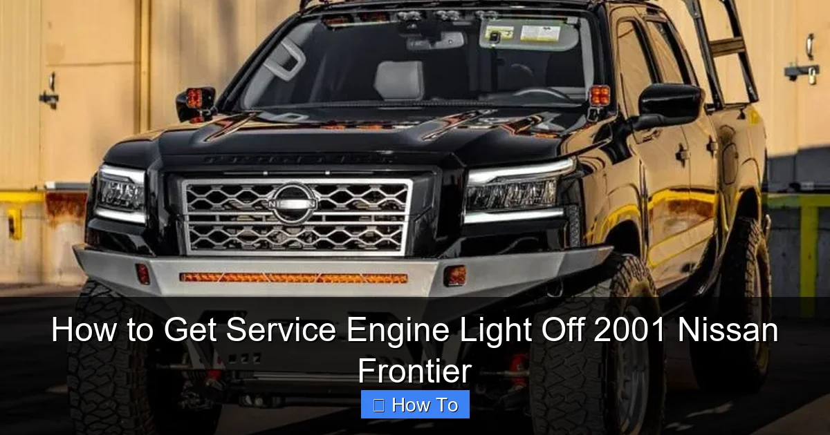 How to Get Service Engine Light Off 2001 Nissan Frontier