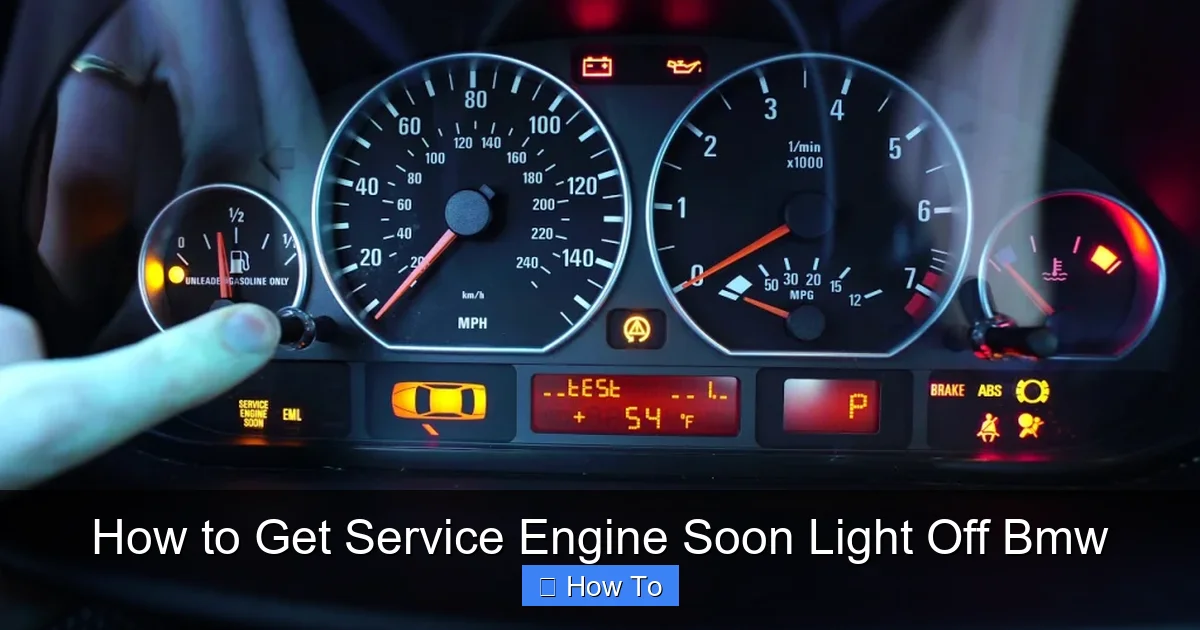 How to Get Service Engine Soon Light Off Bmw