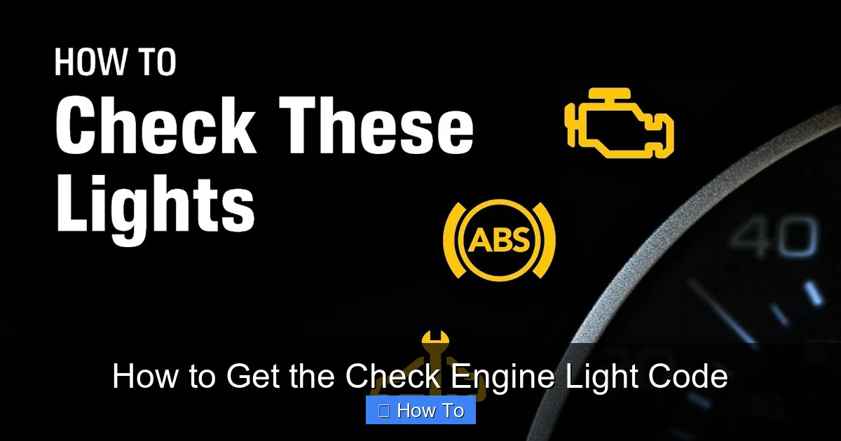 How to Get the Check Engine Light Code