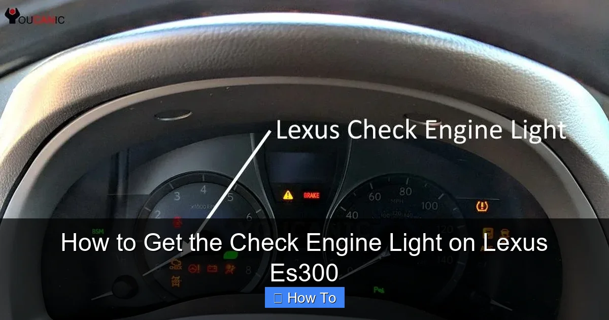 How to Get the Check Engine Light on Lexus Es300