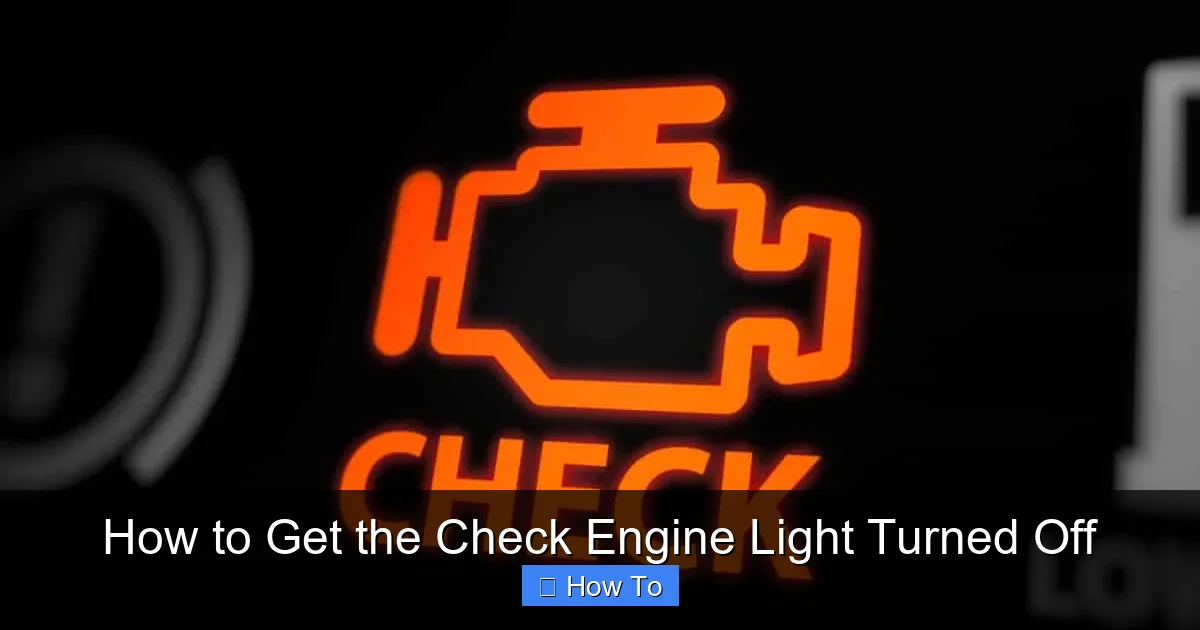 How to Get the Check Engine Light Turned Off